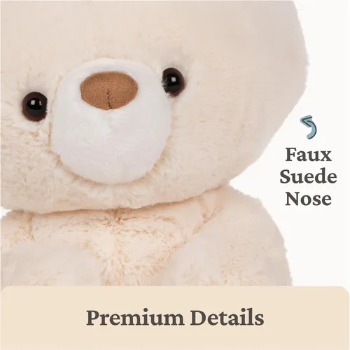 Vista 5 de GUND Oso de peluche Kai, animal de peluche prémium para edades de 1 año en adelante, vainilla/crema, 12 pulgadas