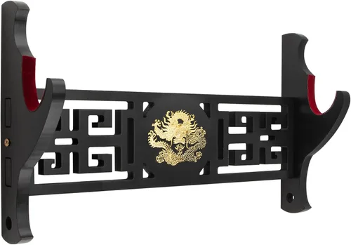 Vista 10 de Soporte de pared para espada Ekkhysis Kylin de 1 nivel con acolchado de terciopelo y gancho, soporte para katana para espada Tanto de samurái