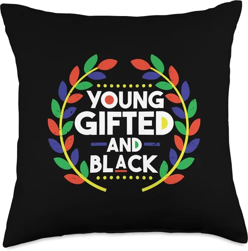 Vista 4 de Young Gifted And Black African American Black History Pride Throw Pillow