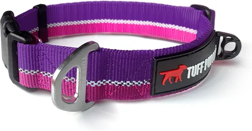 Vista 11 de Tuff Pupper Collar de perro resistente Collar resistente para perros Collares reflectantes con clip de correa de aluminio en D Accesorio