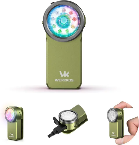 Vista 9 de Wurkkos HD03 EDC linterna recargable clip en luz 90 alto CRI Azul