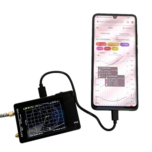 Vista 3 de Spectrum Analyzer, VNA LCD Display VNA VNA HF VHF UHF UV Vector Network Analyzer Antenna Analyzer Support SD Card