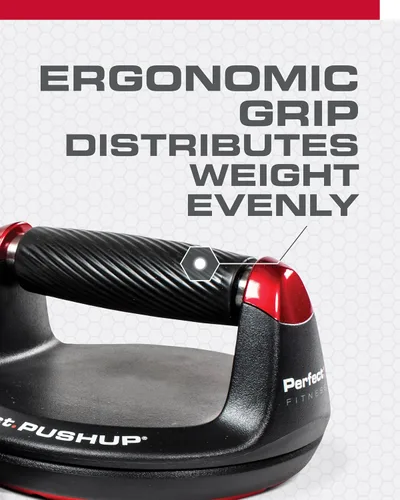 Vista 3 de Perfect Pushup Elite - Diseño de mango giratorio con rodamientos de bolas de acero para una rotación suave y sin esfuerzo del mango - Agarres
