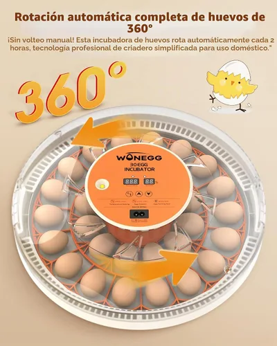 Vista 3 de Incubadoras para incubar huevos con giro automático de huevos, control automático de temperatura, pantalla de humedad, vela LED de huevos
