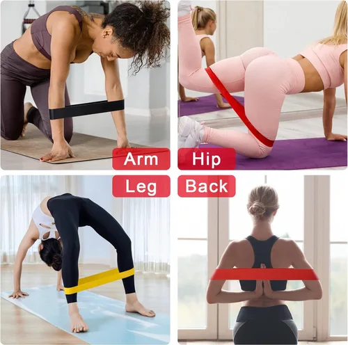 Vista 7 de Bandas de resistencia para tobillos con puños, equipo de entrenamiento para gimnasio en casa, equipo de ejercicio para levantar glúteos y trasero