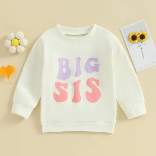 Vista 3 de Big BrotherSister Little BrotherSister Matching Outfits Infant Toddler Baby Girl Boy Sweatshirt RomperShirt Top