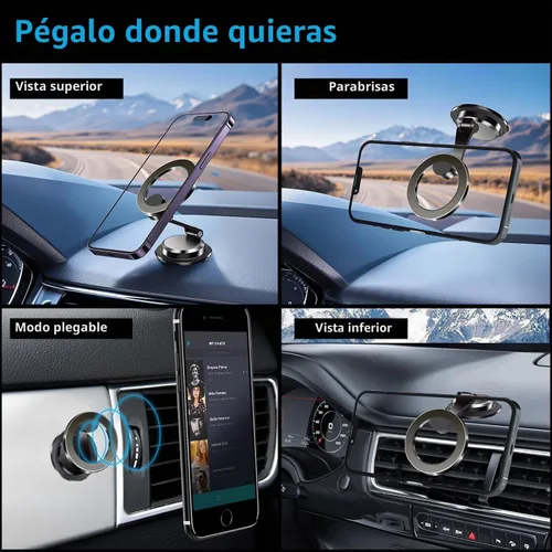 Vista 7 de Soporte magnético para teléfono para coche