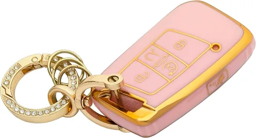 Vista 17 de Funda para Llavero de Mercedes Benz AMG GLC GLA CLA GLS GLE GLK CLS C 300 G E S ML Class Rosa (para Benz A)