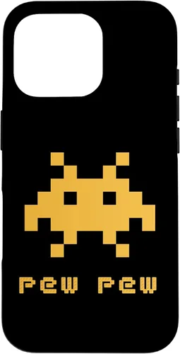 Vista 20 de iPhone 16 Alien Invaders Pew Space 8-bit Retro Video Game Gift Case
