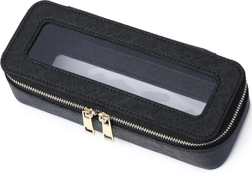 Vista 52 de Pinkmik Pequeña bolsa de maquillaje transparente, mini estuche para cosméticos, bolsa de aseo impermeable con cremallera, organizador de bolsos