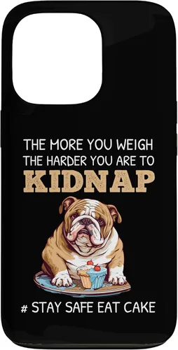 Vista 10 de English Bulldog Dog Lover Funny Quote Stay Safe Eat Cake Case for iPhone 17