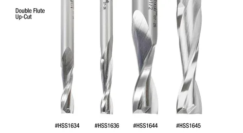 Vista 5 de Amana Tool - HSS1645 Acero de Alta Velocidad (HSS) Doble Flauta Espiral Aluminio Corte 1/2 Dia x