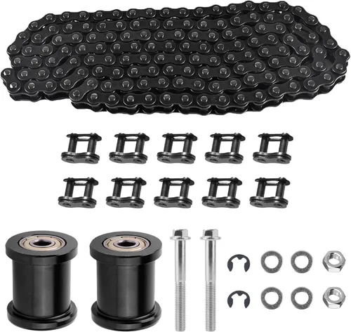 Vista 10 de Tensor de Cadena de Bicicleta Mini de 8 mm con Rodillo de 1-3/4" adecuado para Coleman CT100U CC100X, Baja Doodlebug DB30, Motovox MBX10/MBX11 Negro