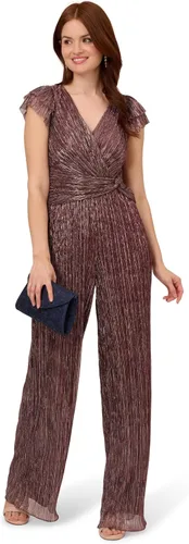 Vista 4 de Adrianna Papell Enterizo de cuello halter metálico arrugado