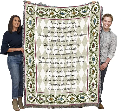 Vista 28 de Pure Country Weavers Great is Thy Faithfulness Blanket - Escrituras - Lamentaciones 3:23 - Tapiz cuadrado para regalo de regazo tejido de algodón