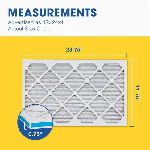 Vista 5 de Aerostar Filtro de aire MERV 8 de 12 x 24 x 1, 4 unidades, tamaño real (11.75 x 23.75 x 0.75), HVAC, aire acondicionado y filtro de horno que