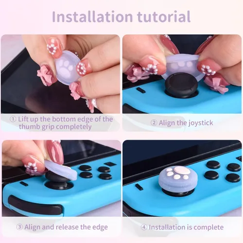 Vista 7 de DLseego Zelda Skyward Sword - Tapas de agarre para el pulgar para Switch & Switch Lite & Switch OLED Joy Con Joystick Protive Button Caps