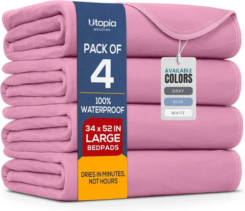 Vista 17 de Utopia Bedding Almohadillas lavables reutilizables 18" x 24" (Paquete de 4), almohadillas de cama impermeables de alta absorción para incontinencia