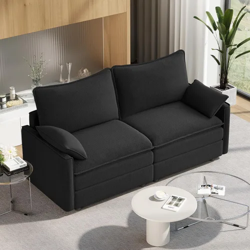 Vista 99 de Vesgantti Sofá modular de 108 pulgadas, cómodo sofá de nube con asiento profundo otomano movible, sofá modular en forma de L, sofás seccionales