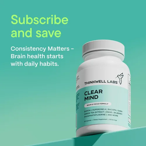 Vista 2 de Suplementos cerebrales para la memoria y la concentración para mujeres y hombres, suplemento de enfoque, suplemento de memoria para el cerebro