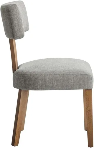 Vista 5 de Modway Nalani - Juego de 2 sillas de comedor sin brazos en tejido jaspeado, color marrón oscuro, sillas auxiliares contemporáneas con patas