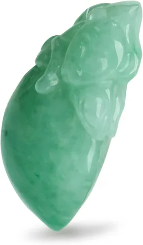 Vista 2 de Dahlia Collar de jade para el amor, la prosperidad y la longevidad, corazón de melocotón de jadeíta de Birmania certificado de grado A