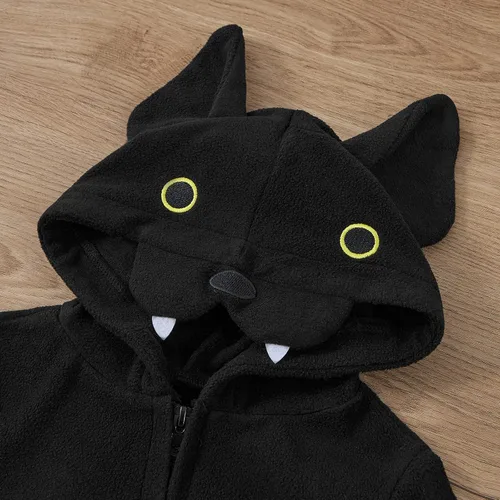 Vista 11 de Weixinbuy Conjunto de ropa de Halloween para bebé y niña, estilo murciélago, ropa de invierno, abrigo con capucha