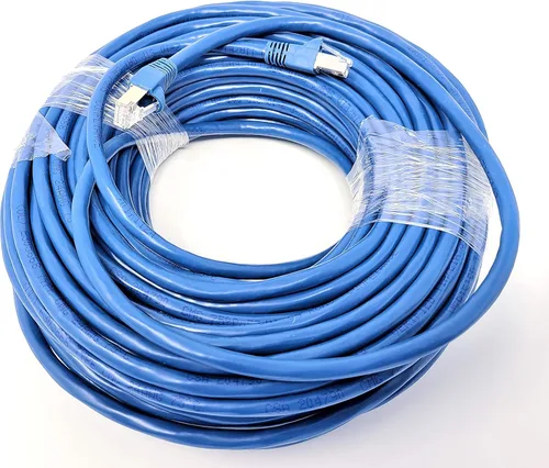 Vista 7 de MICRO CONNECTORS Cable de conexión ultradelgado Cat6A de 1 pie de 28 AWG, color azul (E09-001BL-SLIM)
