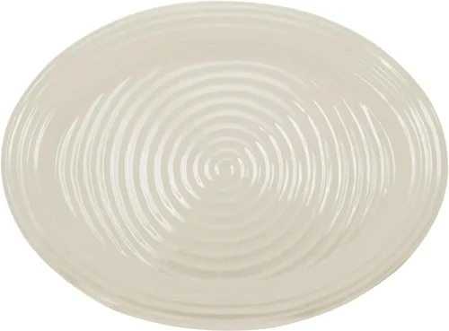 Vista 2 de Portmeirion Sophie Conran - Bandeja ovalada de celadón de 14.5 pulgadas, hecha de porcelana, apta para lavavajillas y microondas, complemento