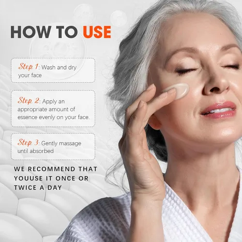 Vista 7 de Suero súper vitamina C para mujeres mayores de 70 años, paquete total todo en uno, suero facial para piel madura, hidratante, levantamiento