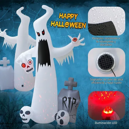 Vista 3 de HOPOCO Inflables de Halloween de 12 pies para decoración al aire libre