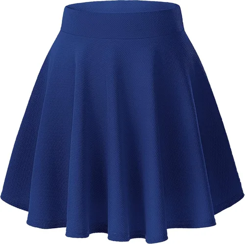 Vista 6 de Urban CoCo Falda básica versátil elástica de estilo patinadora, de corte acampanado, para mujer #13