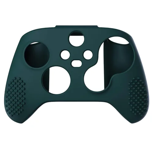 Vista 7 de eXtremeRate PlayVital Racing Green 3D Studded Edition Anti-Slip Silicone Cover Skin for Xbox Series X Controller, Soft Rubber Case Protector for