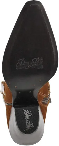 Vista 6 de Dan Post Boots Womens Moni Tool-Inlay Snip Toe Boots Mid Calf Mid Heel 2-3" - Brown