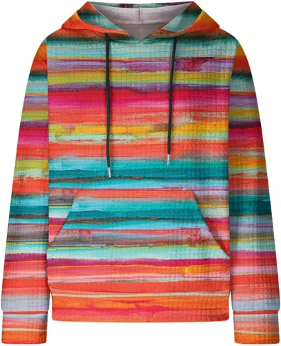 Vista 5 de Ceboyel Sudaderas con capucha de punto gofre para mujer, sudaderas con cordón de ajuste, suéteres casuales de moda, cómodos trajes de otoño