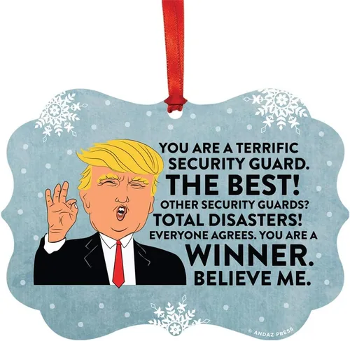 Vista 8 de Andaz Press Presidente Donald Trump Fancy Frame Recuerdo Adorno de Navidad Regalo de broma Ejecutivo de Cuenta, 1 paquete, Divertidas Ideas