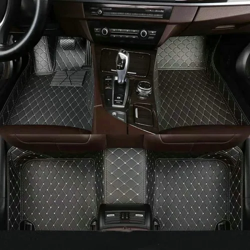 Vista 14 de ARAAO Alfombrillas de automóvil personalizadas para hombres y mujeres, sedán, SUV, automóvil, deportivo, antideslizantes, de lujo, (todo negro)