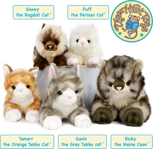Vista 6 de TigerHart Gavin The Grey Tabby Cat - Peluche de 13 pulgadas