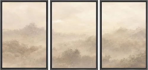 Vista 68 de SIGNWIN Lienzo enmarcado para pared, juego de arte abstracto de serenidad costera, ilustraciones abstractas junto al mar, arte moderno, decorativo
