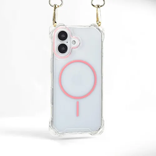 Vista 25 de Funda magnética para iPhone 13 Pro Max, con marco suave magnético transparente, parte trasera de PC, cubierta protectora contra golpes con cordón