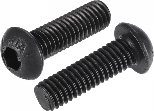 Vista 9 de uxcell Tornillos de cabeza de botón hexagonal M6x8mm Tornillos de acero de aleación 25pcs