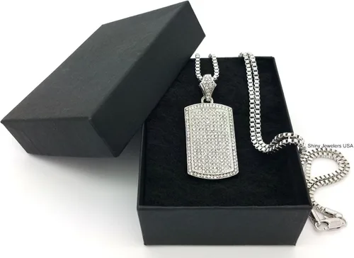 Vista 4 de Collar de cadena cubana para hombre, diseño de hip hop, plata u oro, collar de cadena de identificación