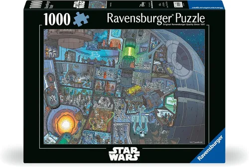 Vista 2 de Ravensburger Star Wars: Where's Wookiee - Rompecabezas de 1000 piezas Diseño de pieza único Tecnología Softclick Regalo ideal para entusiastas