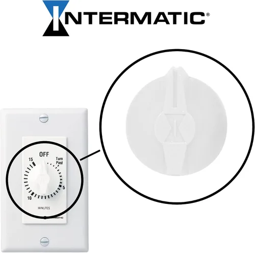Vista 3 de Intermatic 146MT574 Perilla Temporizador para FD Series Spring Wound Timers - Blanco