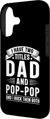 Vista 2 de I Have Two Titles Dad and Pop-Pop Funny Father's Day Grandpa Case for iPhone 17