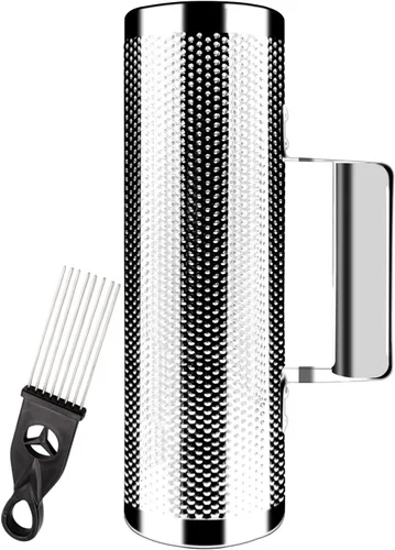 Vista 10 de EastRock Güiro Shaker de Acero Inoxidable de 8" x 3" Instrumentos Musicales de Percusión con Rascador Instrumento de percusión Profesional Banda