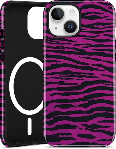 Vista 53 de Jusy Funda magnética Zebra para iPhone XR, color negro