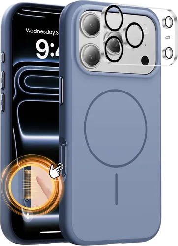 Vista 139 de Tigowos Funda Magnética para iPhone Air Compatible con MagSafe Resistente a Caídas de 16 Pies Cubierta Trasera con Sensación de Piel Mate a Prueba