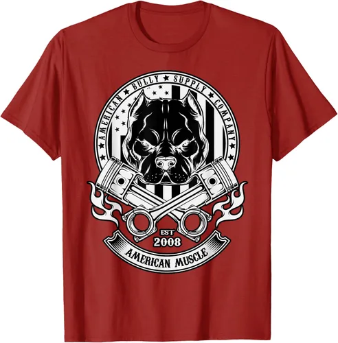 Vista 43 de American Muscle - Camiseta de cabeza dura Pit Bull American Bully, Negro, S