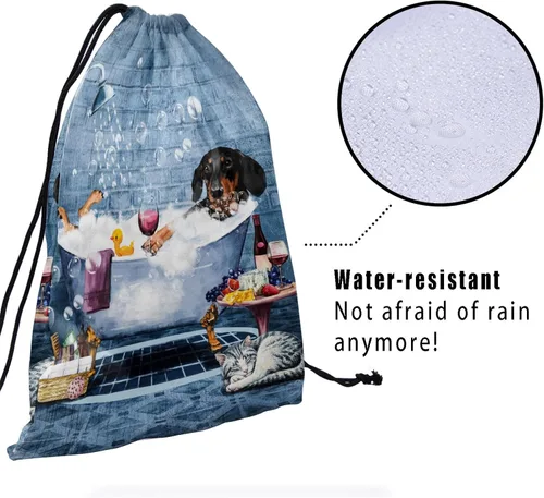 Vista 39 de Bolsa de agarre de gimnasia de piel de animal, bolsa de gimnasia con cordón ajustable, bolsa de cuerda para fauna silvestre, Mariposas Galaxy